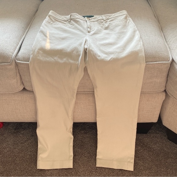 LRL Cream Adelle Cropped Ankle Pants - Picture 2 of 7